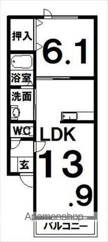 SPACE(1LDK/1階)の間取り写真