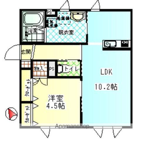 SMILEN(1LDK/2階)の間取り写真