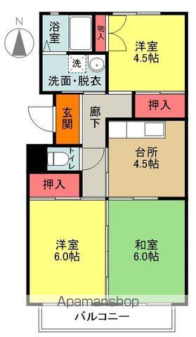 パークハイム栄(3K/1階)の間取り写真