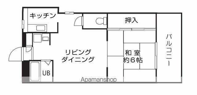 パークアベニュー(1LDK/4階)の間取り写真