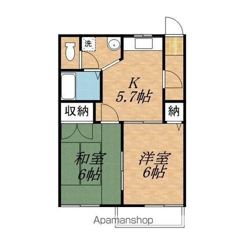 ファインパレス(2K/1階)の間取り写真