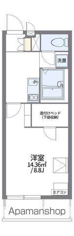 レオパレスソルティ(1K/3階)の間取り写真