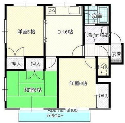 メゾンOGAWA(3DK/3階)の間取り写真