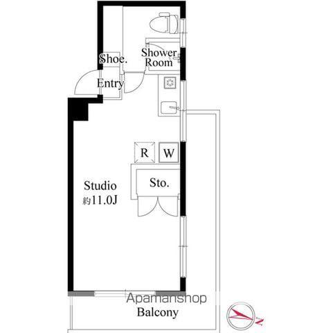 アーバンレジデンス八千代台(ワンルーム/4階)の間取り写真