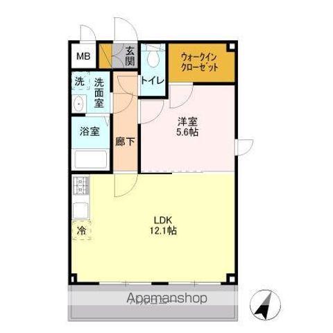 ファーストクライム(1LDK/3階)の間取り写真