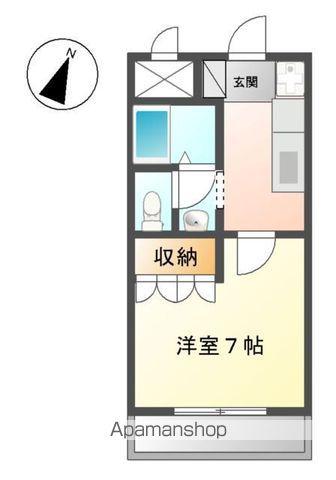 アシューレH(1K/1階)の間取り写真