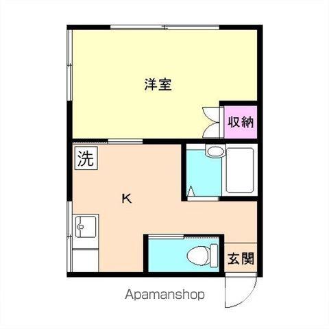 ハイツ豊栄(1K/1階)の間取り写真