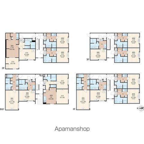 ラシクラス西落合(1K/2階)の間取り写真