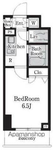 レジディア大島(1K/6階)の間取り写真