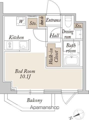 ORSUS新江古田(ワンルーム/3階)の間取り写真