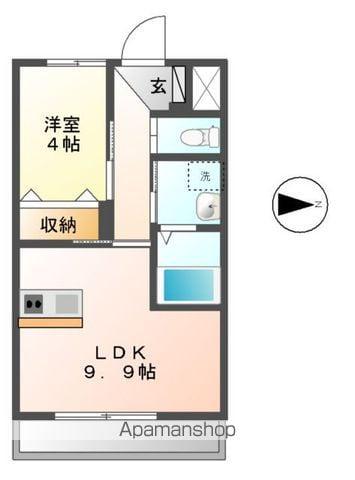 SERENOⅡ(1LDK/1階)の間取り写真