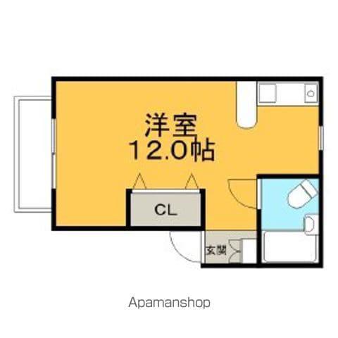 サンハートⅡ(ワンルーム/2階)の間取り写真