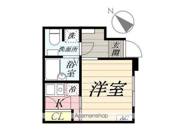 IXO生麦(ワンルーム/2階)の間取り写真