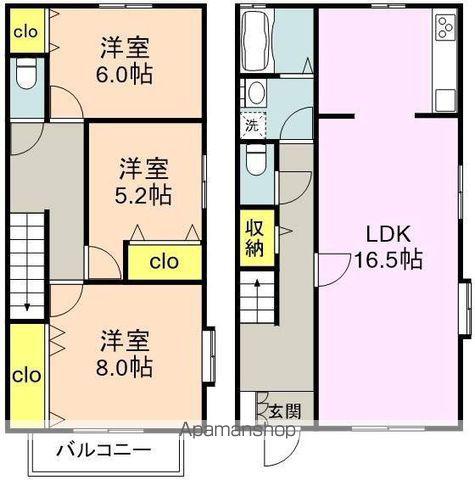 ウィン ヒル(3LDK)の間取り写真