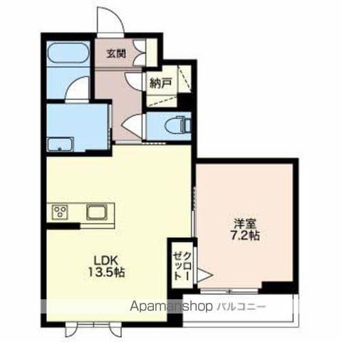 ヴィアソーレ(1LDK/2階)の間取り写真