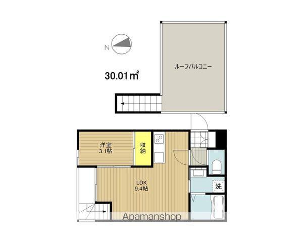 GRANDTIC RESIDENCE堀田(1LDK/2階)の間取り写真
