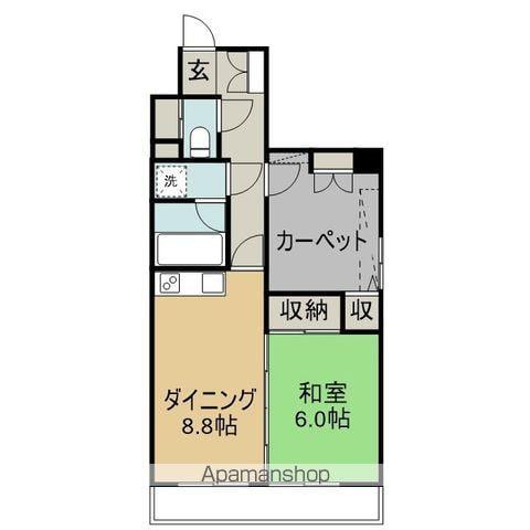 トーカンマンション長田町(2DK/7階)の間取り写真