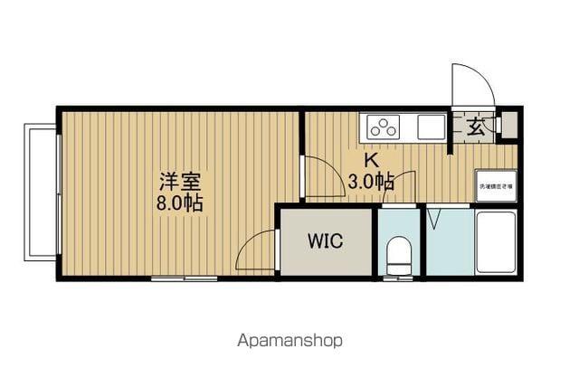 ディアスやざき(1K/1階)の間取り写真
