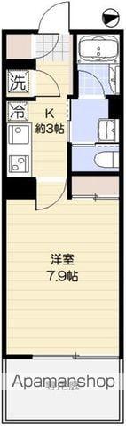 アピエレガーデン(1K/1階)の間取り写真