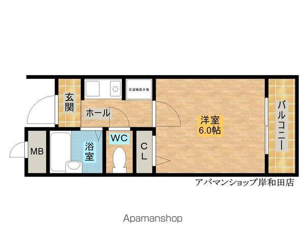 メゾンマスオカ(1K/3階)の間取り写真