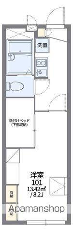 レオパレスOAKS(1K/2階)の間取り写真