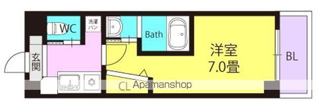 AILE武庫之荘2(1K/4階)の間取り写真