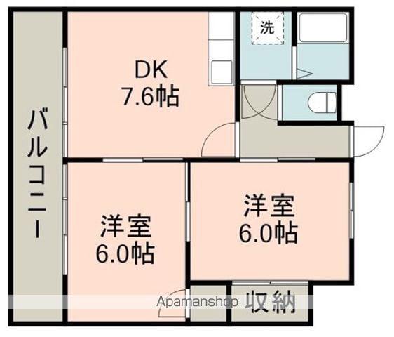 レジデンス藤竹(2DK/2階)の間取り写真