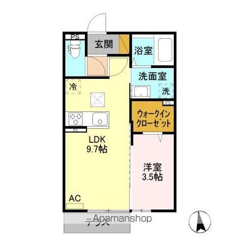 グランセ(1LDK/1階)の間取り写真