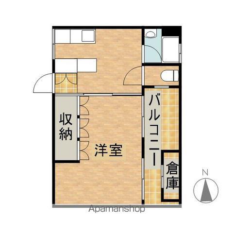 サンライズ橘(1DK/2階)の間取り写真