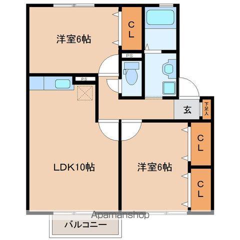 コートフィギュー(2LDK/1階)の間取り写真