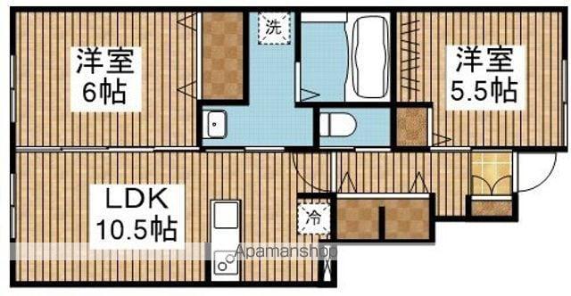 アレンデール(2LDK/1階)の間取り写真