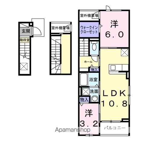 グランスイート横手南(2LDK/3階)の間取り写真