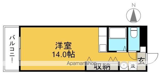 コーポ山本(ワンルーム/2階)の間取り写真