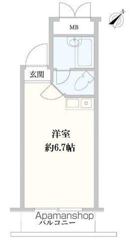 参宮橋五番館(1K/2階)の間取り写真