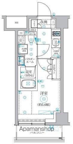セジョリ横浜ウエストⅡ(1K/5階)の間取り写真