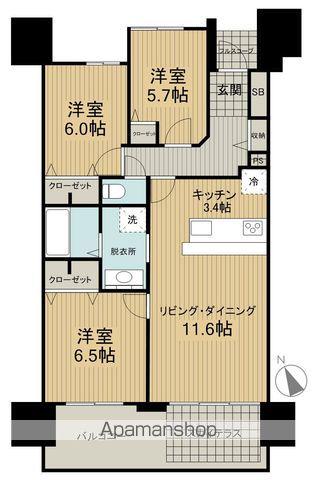 ロイヤルガーデン宇多津駅前南(3LDK/10階)の間取り写真