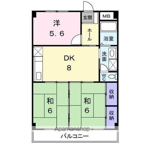 マリッチ高嶋(3DK/2階)の間取り写真