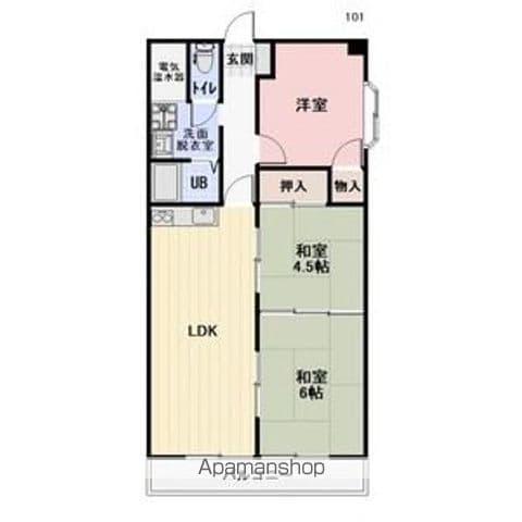 フレックスオーシャン(3LDK/1階)の間取り写真