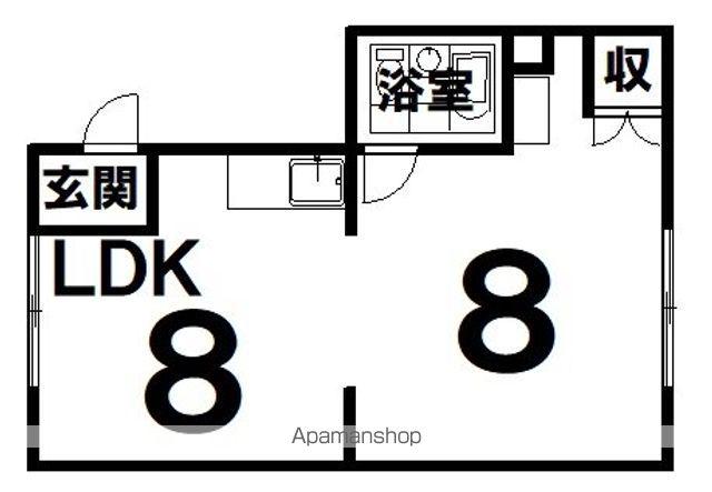 ひまわり荘2(1LDK/2階)の間取り写真