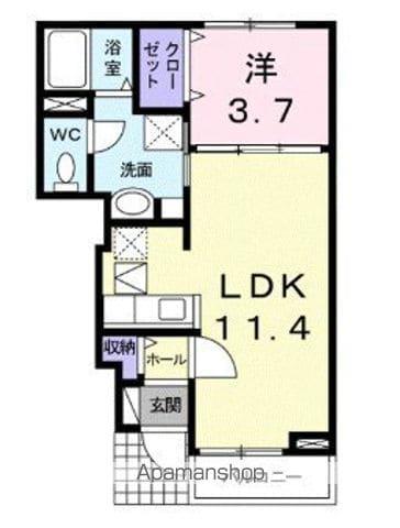 リバティスペースⅢ(1LDK/1階)の間取り写真