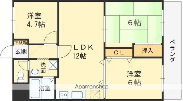 野田マンションⅢ(3LDK/4階)の間取り写真