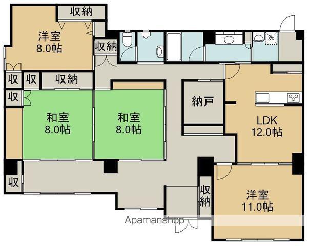 名取ビル富弥(4SLDK/1階)の間取り写真