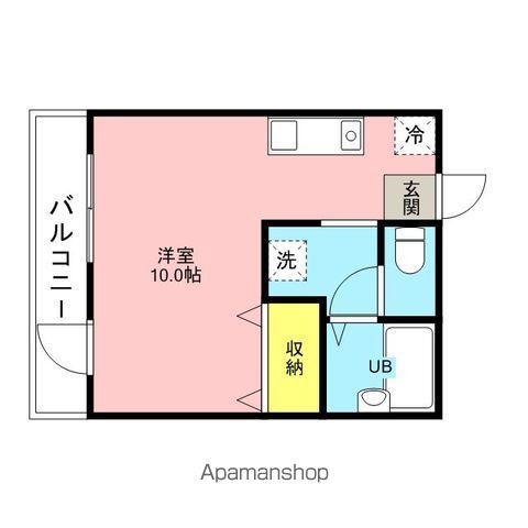 グリーンリーフ7番館(ワンルーム/2階)の間取り写真