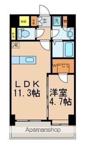 NOBLE RICH 博多(1LDK/2階)の間取り写真
