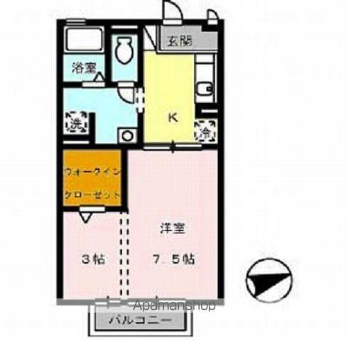 エイトクローバー(2K/2階)の間取り写真