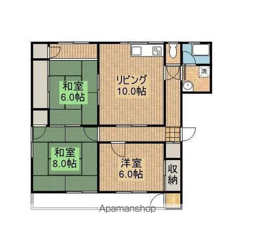 ヴァンベール大塚(3LDK/2階)の間取り写真