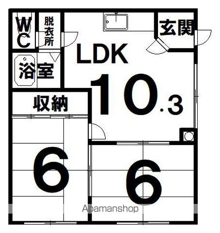 ハイツコルネ(2LDK/2階)の間取り写真