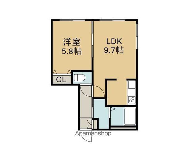 アトランティス朝日(1LDK/5階)の間取り写真