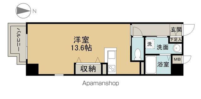 ダンデリオン十日市(ワンルーム/6階)の間取り写真