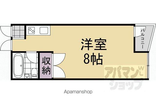 グリーンフィルI(ワンルーム/2階)の間取り写真